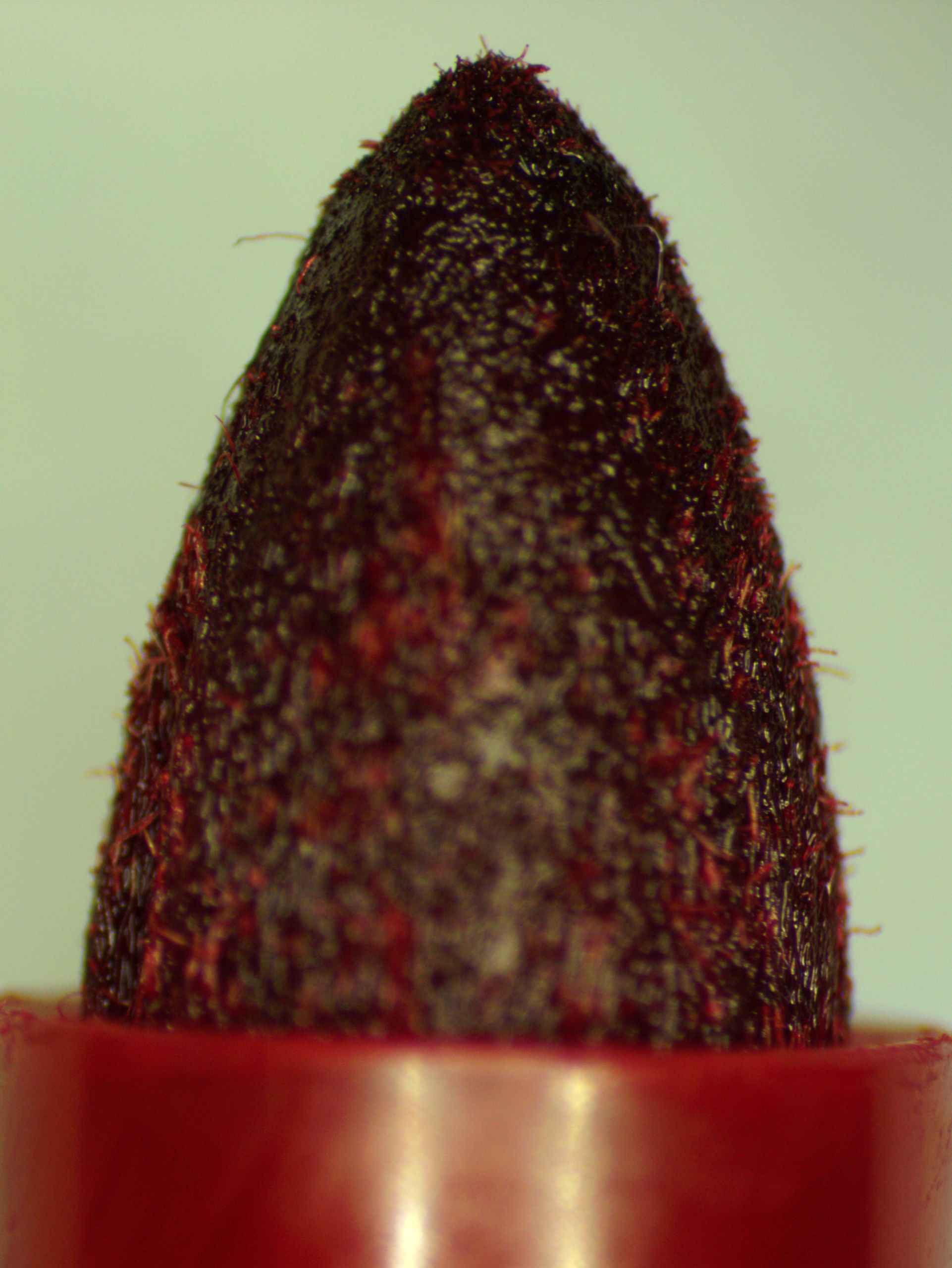 The tip of a red sharpie